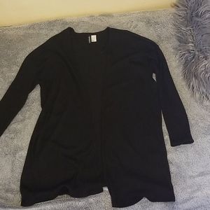 Long-Sleeve Black Cardigan